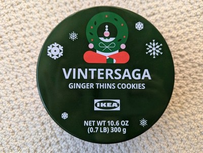 IKEA Vintersaga Ginger Snaps Heart Shaped Thin Cookies 