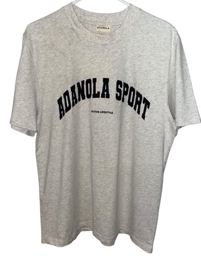 Adanola Sport Short Sleeve Oversized T-shirt Light Grey Melange Medium NWT - Picture 2 of 12