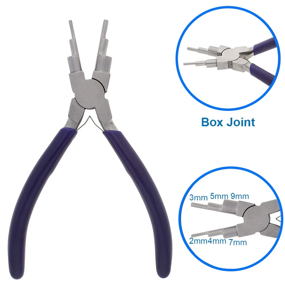 珠宝制作钢丝弯曲钳2-9毫米6尺寸环跳环 — 第 4/4 张图片