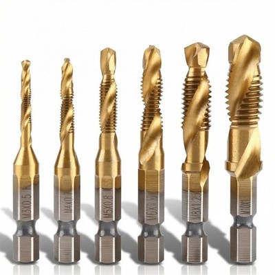 HSS Titanium Combination Drill & Tap 6pc Set