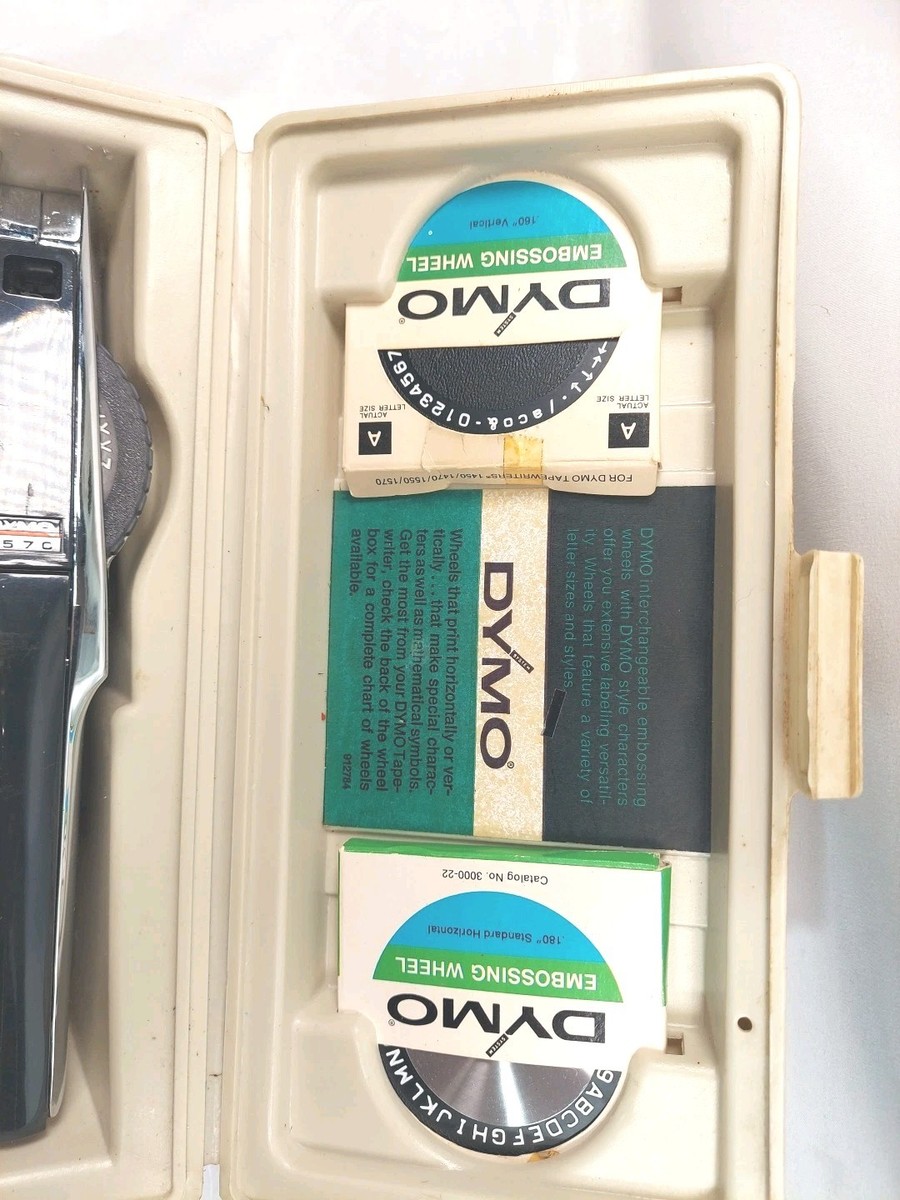 Vintage DYMO 1570 Chrome Pro Spin Dial Tapewriter Heavy Duty Label