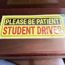 Non-Magnetic Student Driver Stickers 10x4 inches Removable Vinyl 2-Pack