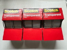 Scotch Transparent Tape 3/4" x 250", 3 Pack 6 Rolls Strong Clear Adhesive 3M