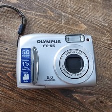 Olympus FE-115 5.0MP Digital Camera 11X Zoom With Case Tested Works 