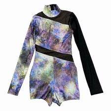 Weissmans Unitard Dance Costume Adult Sz SA Small Painter 11835 Festival Rave