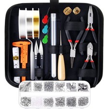 PAXCOO Jewelry Making Supplies Kit with Tools, Wires, Small, Multicolor