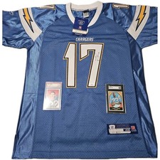 LOT Philip Rivers AUTO Signed CHARGERS Reebok Vintage Jersey & 2 Cards Slab JSA 