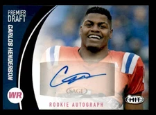 2017 SAGE HIT #A52 Carlos Henderson Auto Autographs Louisiana Tech Bulldogs