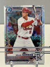 2021 Bowman #BCP-90 Nolan Gorman Chrome Prospects Mojo Refractor