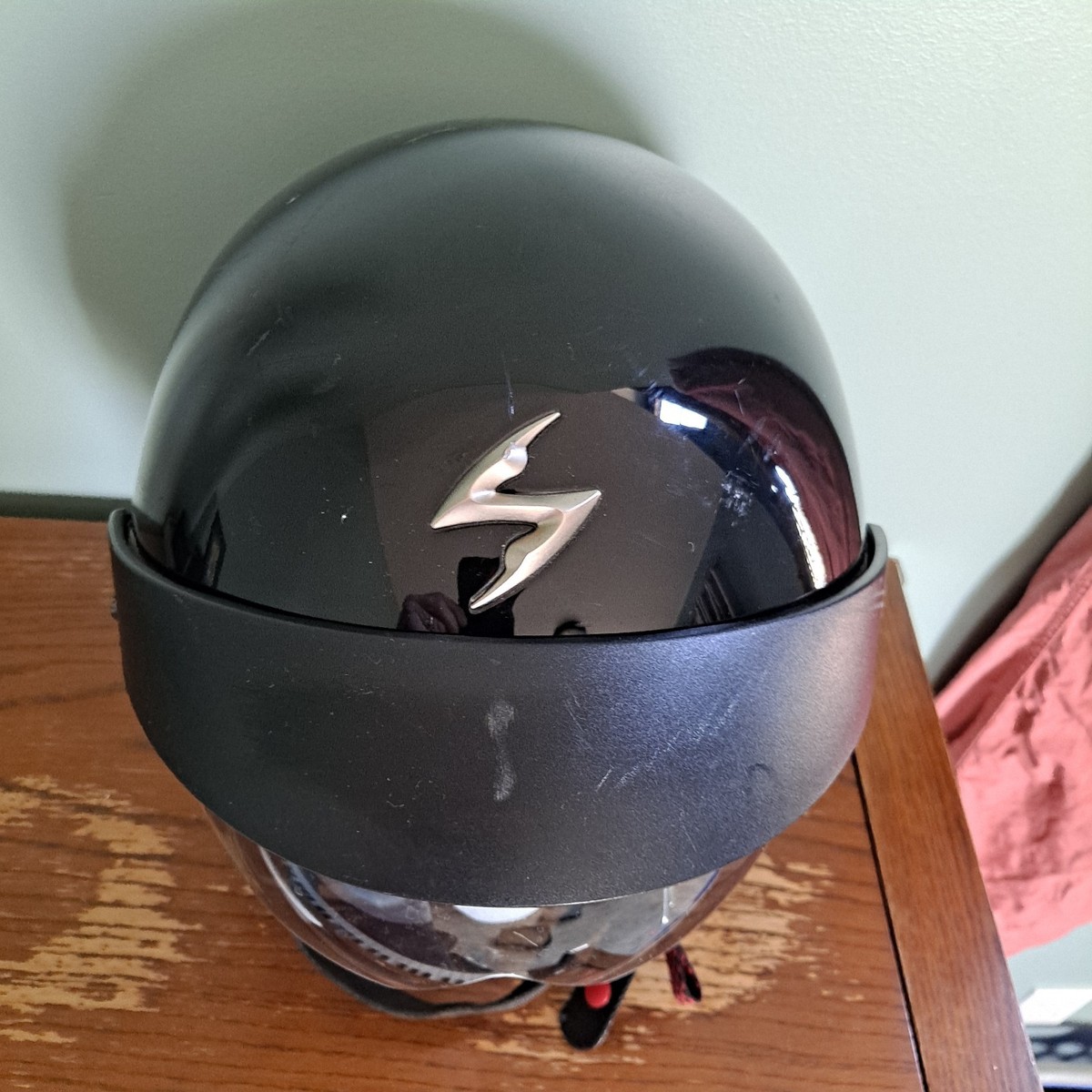 SCORPION EXO-100 OPEN-FACE HALF HELMET VISOR EYE LENS GLOSS BLACK