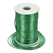 Nylon Satin Cord 2.5mm, 109 Yard Nylon String for Bracelet Jade Green