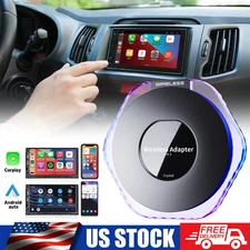 2-in-1 USB CarPlay & Android Auto Wireless Dongle Adapter Plug and Play RGB