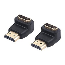 Vce Hdmi 90 Degree Adapter 2-Pack, Right Angle Hdmi Adapter Male To Fe