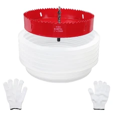 7 Inch Hole Saw with 180Mm Dust Bowl Catcher for Recessed Lights, 178Mm Hole Cut