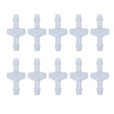 10 Pack 1/4 inch Plastic Check Valve, One Way Barb Hose Inline Non Return For...