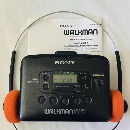 Sony Walkman WM-FX415 AM/FM Radio Cassette Player - New Belt- Reconditioned!