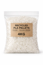Recycled PLA Pellets Clear 4KG | Injection Moulding Extrusion Compounding | Post