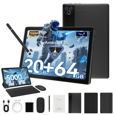 AEEZO Android 15 Tablet 10 Inch 20GB+64GB (1TB TF) IPS WiFi 5000mAh 6-Core 2025 NEW