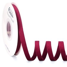 Velvet Ribbon Double Faced 3/8 Inch 10-Yard Spool Ribbon Use for 3/8" Burgundy