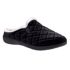 Spenco Velveteen Full Contact Comfort Women's Slippers Black - 8 Wide