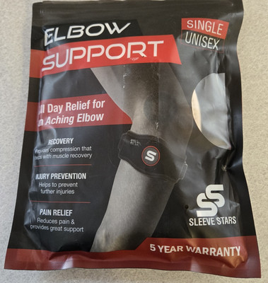 Sleeve Stars Elbow Support Brace - Beige - Unisex NWOT All Day Relief For Elbow