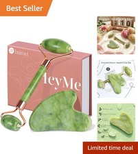 Elegant IcyMe Jade Roller  Gua Sha Set - Refreshing Facial Massage Tools