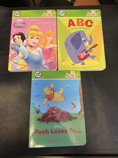 Lot of 3 LeapFrog Tag Junior Board Books Disney Princess Winnie Pooh ABC Music