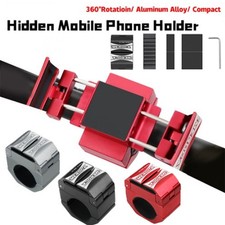 Bike Cell Phone Holder Rack - Compact Handlebar Mount for Motorcycle & Bicycles