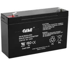 Topin TP6-8 6V 12Ah Sealed Lead Acid Replacement Battery by Casil