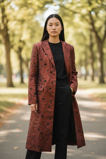 Toller leichter Mantel Karen Millen rot-schwarz Gr. 10 36/38