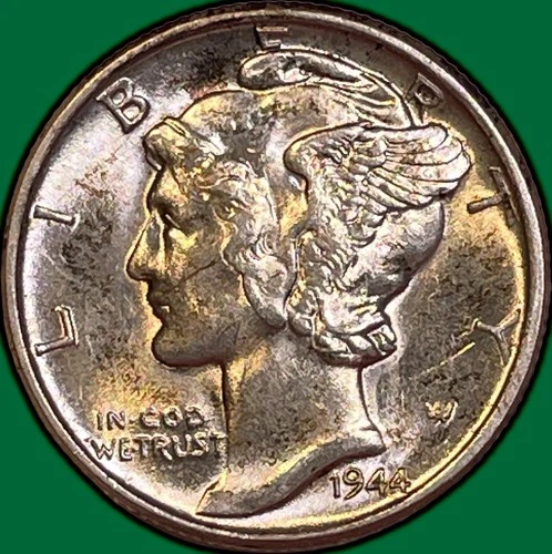 1944 Mercury Dime Brilliant Uncirculated BU Coin #35993