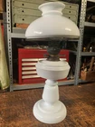 Art Deco/Antique Kosmos Brenner Milk Glass Kerosene Table Lamp. Made in Germany