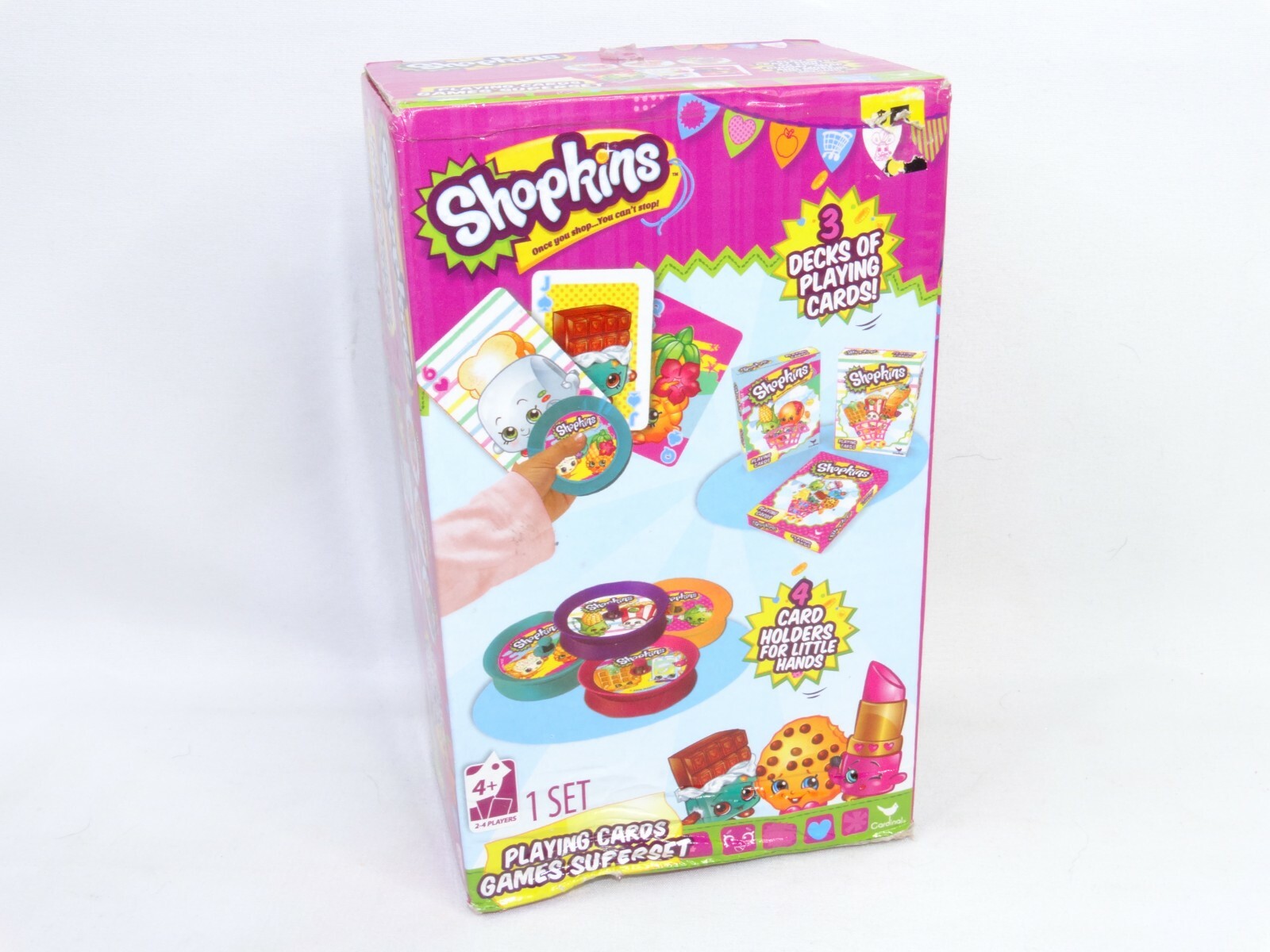 Shopkins 3 Deck Playing Cards Crazy Eights Go Fish Rummy Travel Camping  Game | eBay
