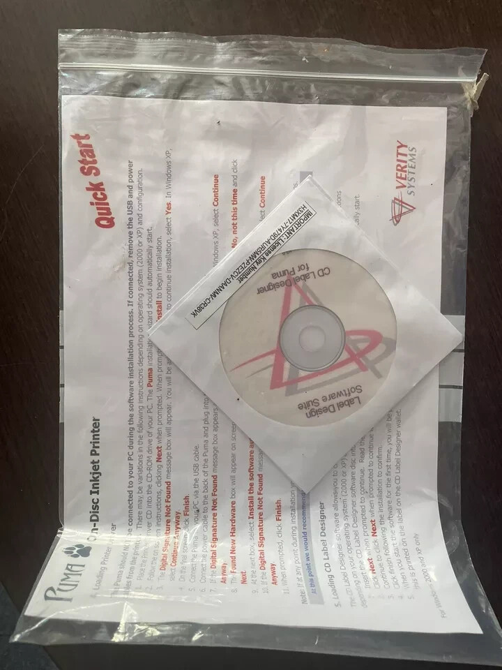 Verity Systems PUMA CD / DVD label Printer eBay