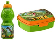Dinosaurier T-Rex Set Brotdose + Trinkflasche Kinder Geschenkset