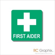 Pair of First Aider Stickers for Site Helmet Hard Hat