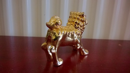 Fu Dog Divine Guardian Small Copper Ornament Figurine - Picture 5 of 13