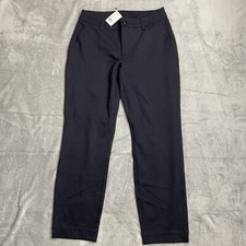 Cabi Pants 4 NWT Carriage Trouser Classic Navy Pattern Stretch Knit