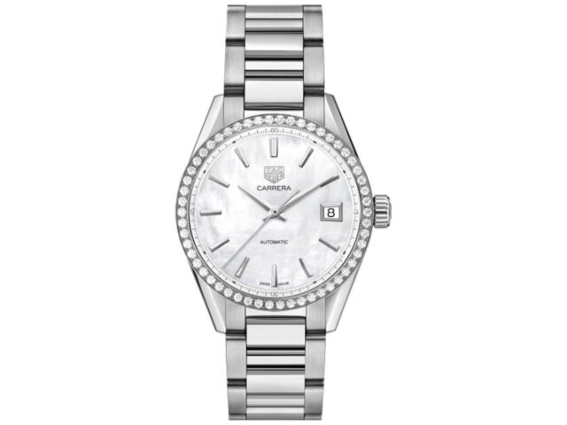 Tag Heuer Carrera 36mm Ladies White Mother of Pearl (Diamond) Box & Papers
