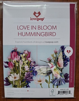 Love Pop Card Love In Bloom Hummingbird