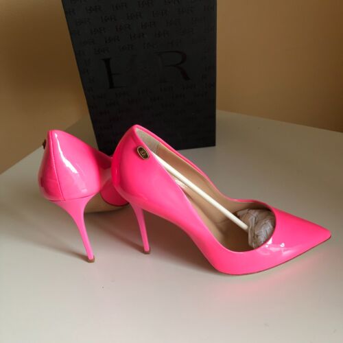 Damen Pumps Größe 39 Neon Pink Lackleder von R&R Renzi Italia neu mit Karton - Picture 4 of 6