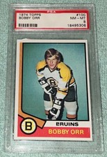 1974 Topps Bobby Orr #100 *** PSA-8 (NM-MT) *** “Great Color!” Very Sharp Card!