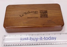 Le Tribauge Casino Monte Carlo Poker Set In Wood Walnut Box Chips and Cards