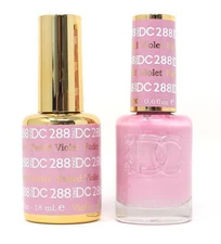 DND DC Soak Off Gel Polish + Matching Nail Lacquer - #288 Faded Violet