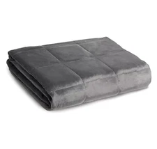 Calming Comfort Weighted Blanket 15 Lb 50" x 75" Plush Gray 