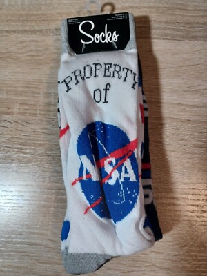 Property of NASA 2 Pair Pack Casual Crew Socks NEW /w Tags HYP