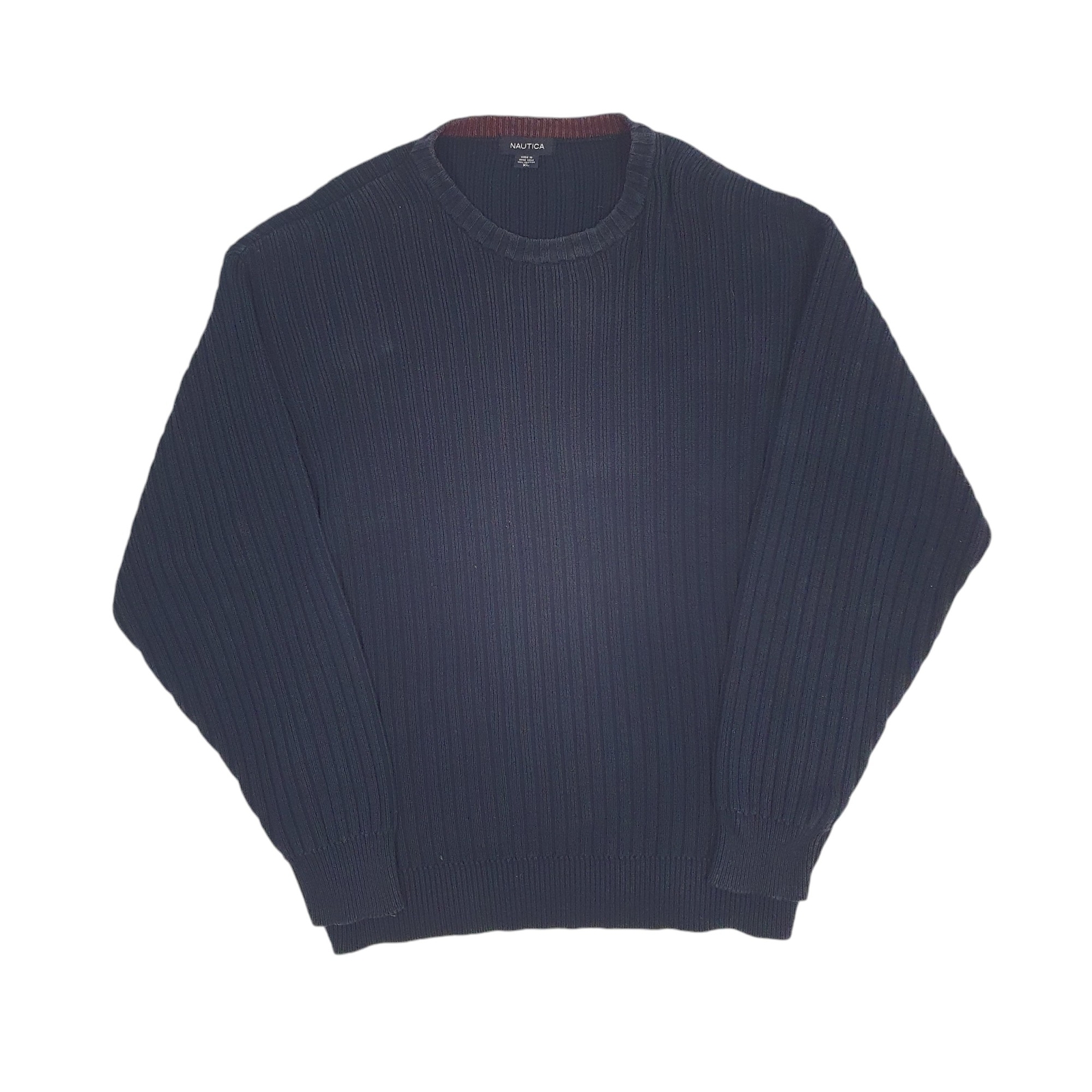 NAUTICA Crewneck Knitwear Ribbed Jumper Sweatshirt Mens XL