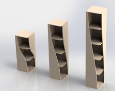 Archive for CNC Router or Laser Vectors DXF Twisted Shelf 15mm Woodwork 063