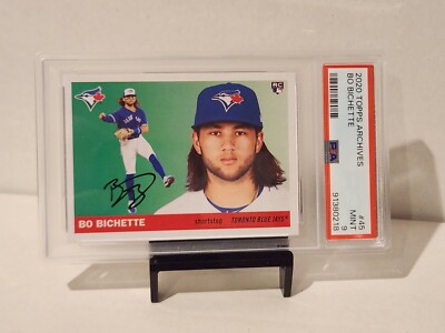 2020 Topps Archives #45 Bo Bichette RC PSA Mint 9 Toronto Blue