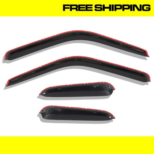 4pcs Vent Window Visors Fit 88-00 Chevy/GMC C/K Extended Cab w/ Half Rear Doors - Picture 3 of 6